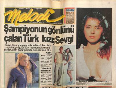 Sabah Gazetesi Melodi Eki 27 Eylül 1989 - Nergis Kumbasar,Mehmet Ali Erbil GZ78244 - 1