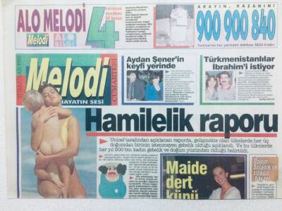 Sabah Gazetesi Melodi Eki 27 Haziran 1992 - Hamilelik Raporu GZ42578 - 1
