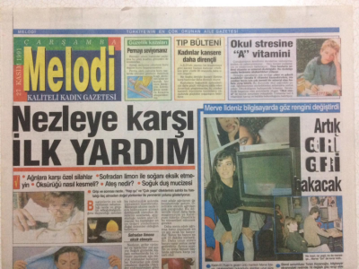 Sabah Gazetesi Melodi Eki 27 Kasım 1991 - Bir Gün Aşk Biterse GZ24702 - 1