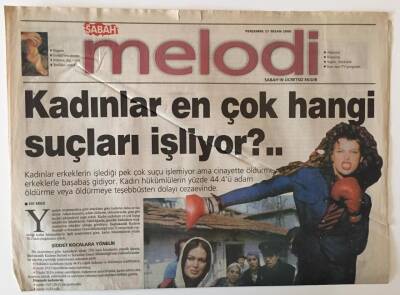 Sabah Gazetesi Melodi Eki 27 Nisan 2000 - Kadınlar En Çok Hangi Suçları İşliyor GZ20803 - 1