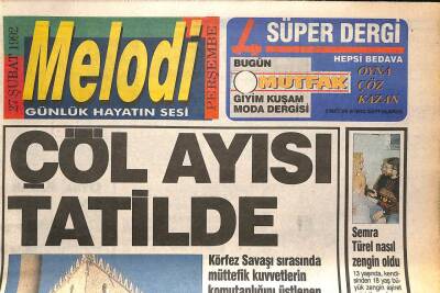 Sabah Gazetesi Melodi Eki 27 Şubat 1992 - Semra Türel Nasıl Milyarder Oldu GZ63035 - 2