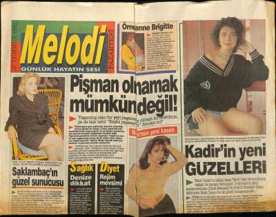 Sabah Gazetesi Melodi Eki 27 Temmuz 1992 - Kadir İnanırın Yeni Güzelleri GZ75261 - 1