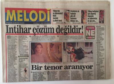 Sabah Gazetesi Melodi Eki 28 Aralık 1994 - İntihar Çözüm Değildir , Bir Tenor Aranıyor GZ20964 - 1