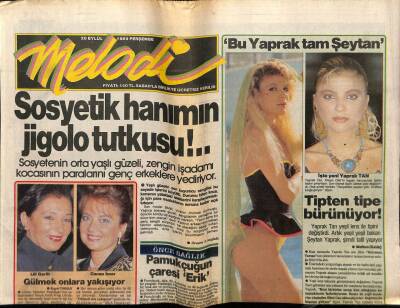Sabah Gazetesi Melodi Eki 28 Eylül 1989 - Deniz Akbulut Kaset Yapıyor GZ78243 - 1