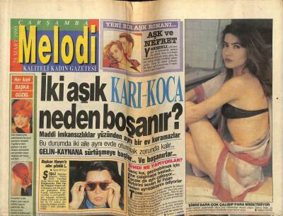 Sabah Gazetesi Melodi Eki 28 Mart 1990 - Fatma Girike Altın Gözlük GZ75237 - 1