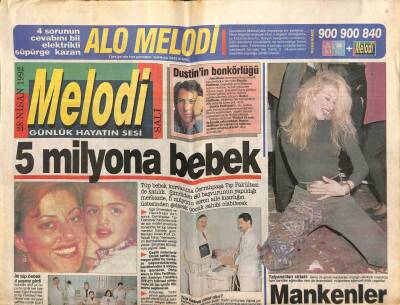 Sabah Gazetesi Melodi Eki 28 Nisan 1992 - Dustinin Bonkörlüğü GZ82849 - 1