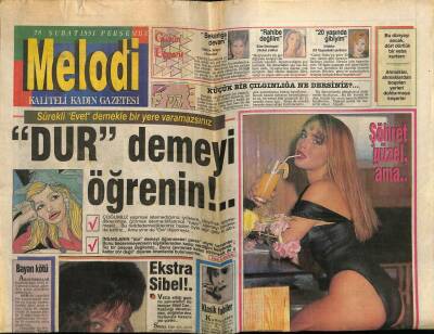 Sabah Gazetesi Melodi Eki 28 Şubat 1991 - Seren Serengil,Şöhret Güzel Ama GZ75475 - 1