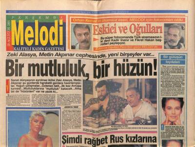 Sabah Gazetesi Melodi Eki 29 Ağustos 1991 - Ahu Tuğba Politikadan Soğumuş GZ75346 - 1
