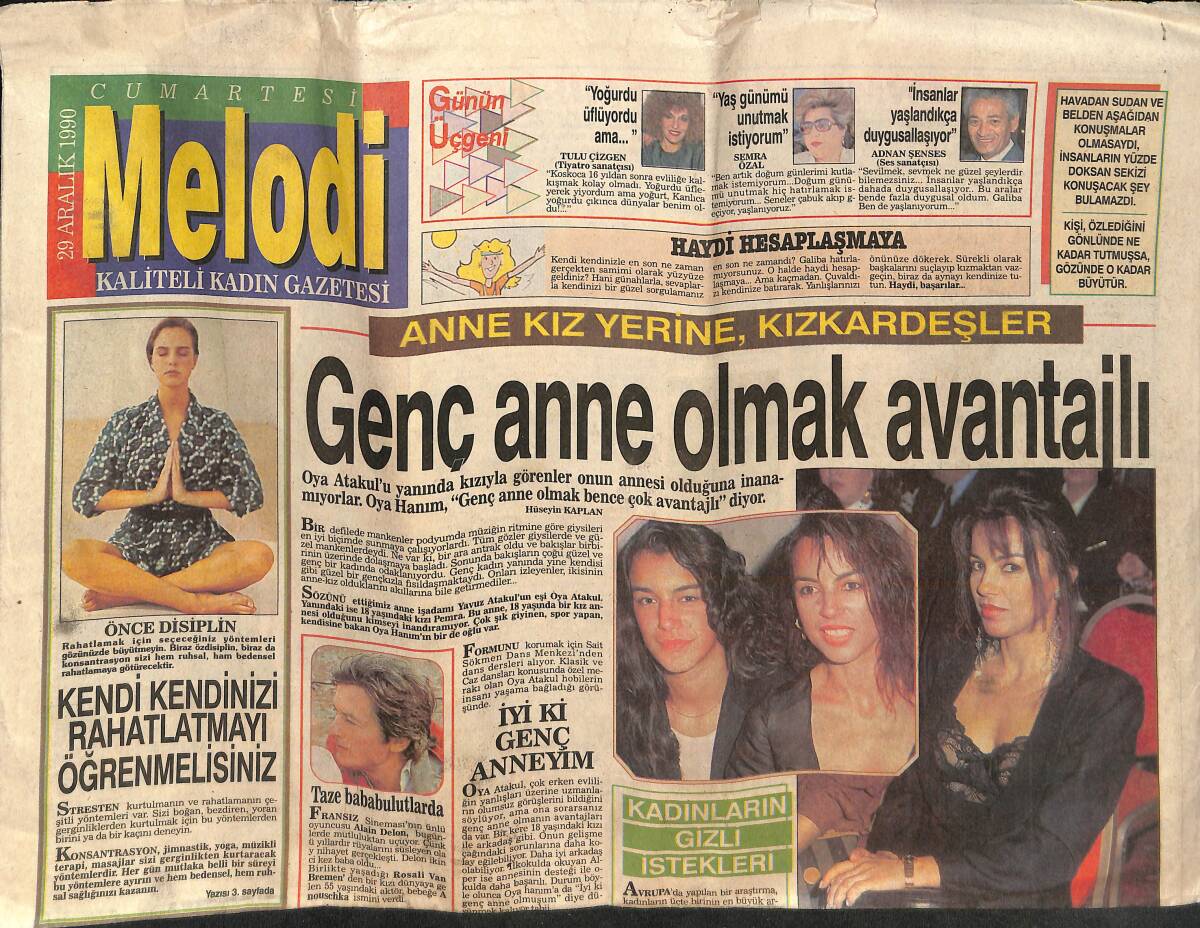 Sabah Gazetesi Melodi Eki 29 Aralık 1990 - Cindy Sevgilisini Kızdırdı - Liza'nın Kocası Kaçtı ! GZ138173 - 1