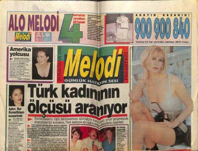 Sabah Gazetesi Melodi Eki 29 Haziran 1992 - Gülay Onay Kaçıyor GZ75464 - 1