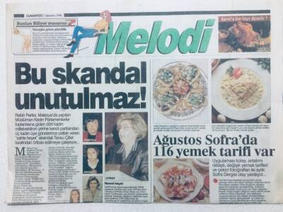 Sabah Gazetesi Melodi Eki 3 Ağustos 1996 - Bu Skandal Unutulmaz GZ42576 - 1