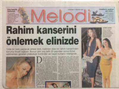 Sabah Gazetesi Melodi Eki 3 Ağustos 2000 - Defne Samyeli Rahim Kanserine Yakalandı,Demetin Diyet Sırrı GZ24682 - 1