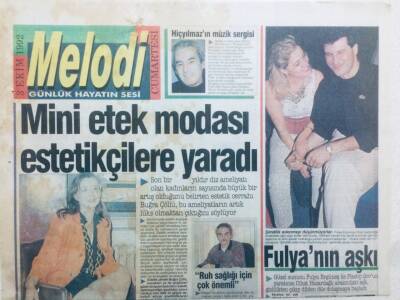 Sabah Gazetesi Melodi Eki 3 Ekim 1992 - Mini Etek Modası Estetikçilere Yaradı GZ41838 - 1