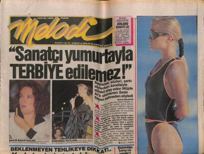 Sabah Gazetesi Melodi Eki 3 Eylül 1989 - Seda Sayan,Sanatçı Yumurta İle Terbiye Edilmez GZ78254 - 1