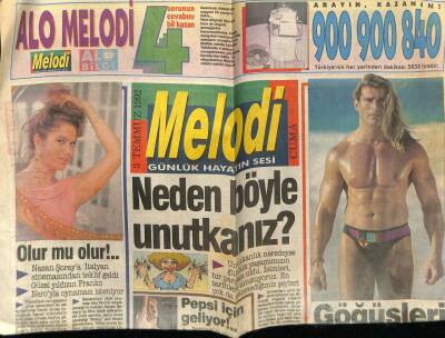 Sabah Gazetesi Melodi Eki 3 Temmuz 1992 - Neden Böyle Unutkanız GZ75282 - 1