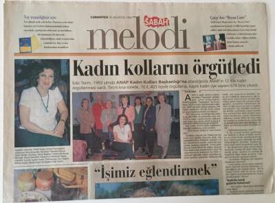 Sabah Gazetesi Melodi Eki 30 Ağustos 1997 - Ediz Terim Kadın Kollarını Örgütledi GZ22898 - 1
