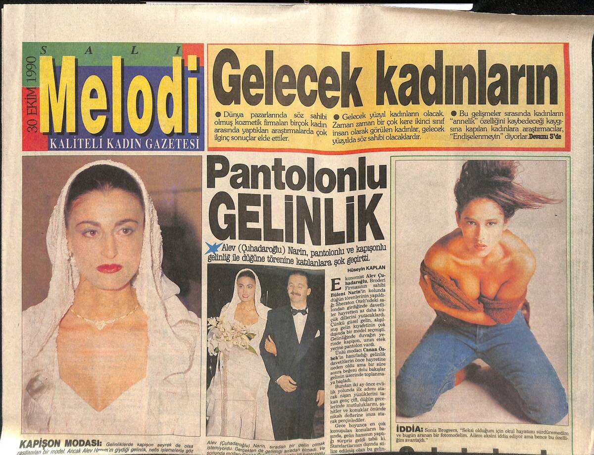 Sabah Gazetesi Melodi Eki 30 Ekim 1990 - Prenses Diana'nın Güzellik Reçetesi - Zülfü Livaneli Belgeseli Çekildi GZ138182 - 1