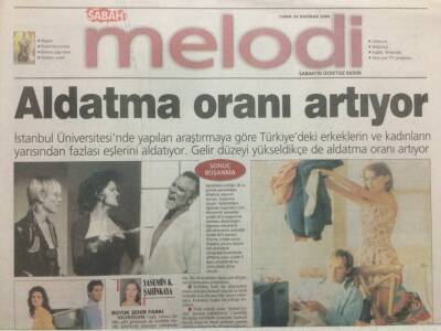 Sabah Gazetesi Melodi Eki 30 Haziran 2000 - Aldatma Oranı Artıyor GZ35793 - 1