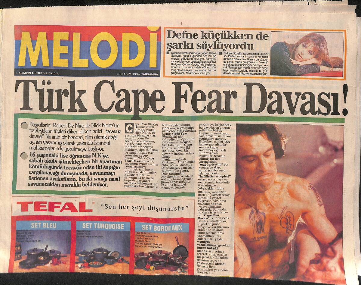 Sabah Gazetesi Melodi Eki 30 Kasım 1994 - Nazan Şoray Tekstilci Olmayı Planlıyor GZ152437 - 1