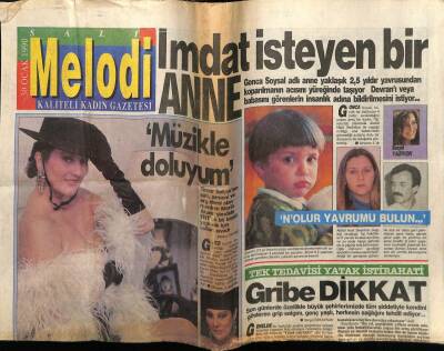 Sabah Gazetesi Melodi Eki 30 Ocak 1990 - Merih Akalır,Müzikle Doluyum GZ75405 - 1