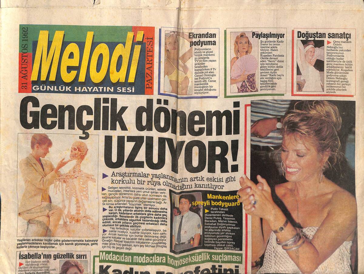Sabah Gazetesi Melodi Eki 31 Ağustos 1992 - İbrahim Tatlıses'ten Müjde Ar'a Teklif GZ152290 - 1