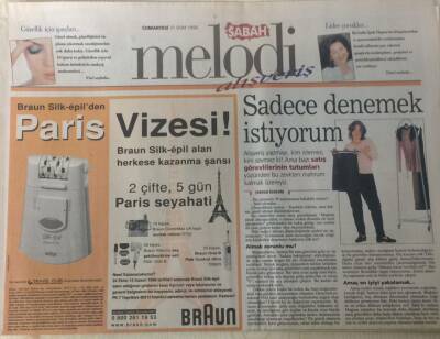 Sabah Gazetesi Melodi Eki 31 Ekim 1998 Lider Olacak Çocuk - İpek Ongun Köşe Yazısı GZ36241 - 1