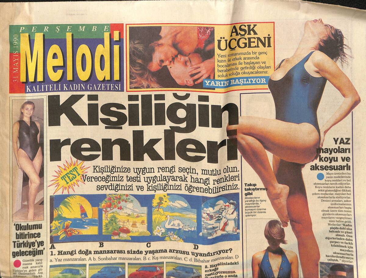 Sabah Gazetesi Melodi Eki 31 Mayıs 1990 - Kanser Önceden Tesbit Ediliyor - Kişiliğin Renkleri GZ138106 - 1