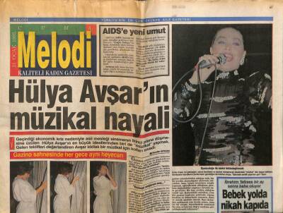 Sabah Gazetesi Melodi Eki 31Ocak 1992 - Hülya Avşarın Müzikal Hayali GZ75366 - 1