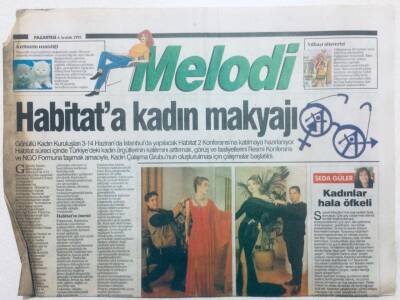 Sabah Gazetesi Melodi Eki 4 Aralık 1995 - Habitata Kadın Makyajı GZ42583 - 1