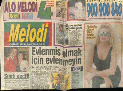 Sabah Gazetesi Melodi Eki 4 Temmuz 1992 - Sofiye Soyman Muradına Erdi GZ75281 - 1
