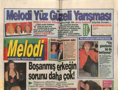 Sabah Gazetesi Melodi Eki 5 Ağustos 1992 - Boşanmış Erkeğin Sorunu Daha Çok GZ75515 - 1
