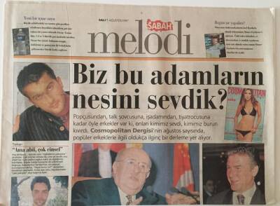 Sabah Gazetesi Melodi Eki 5 Ağustos 1997 - Popüler Erkeklerle İlgili İlginç Bir Derleme Süleyman Demirel , Tarkan , Emrah , Beyaz ... GZ22903 - 1
