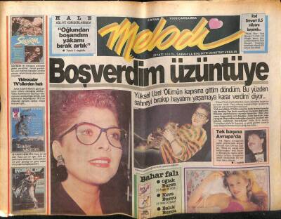 Sabah Gazetesi Melodi Eki 5 Nisan 1989 - Kadir İnanır Tv ye İsyan Etti GZ63364 - 1