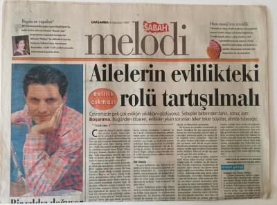 Sabah Gazetesi Melodi Eki 6 Ağustos 1997 - Ailelerin Evlilikteki Rolü Tartışılmalı GZ22908 - 1