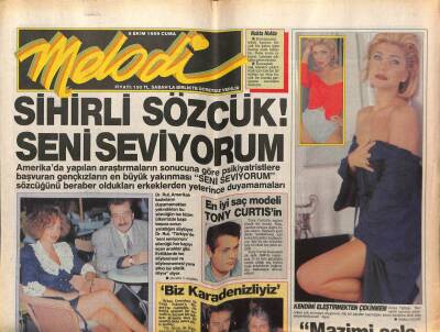 Sabah Gazetesi Melodi Eki 6 Ekim 1989 - Orhan Gencebay,Biz Karadenizliyiz GZ78238 - 1