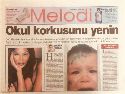 Sabah Gazetesi Melodi Eki 6 Eylül 2000 - Okul Korkusunu Yenin GZ38884 - 1