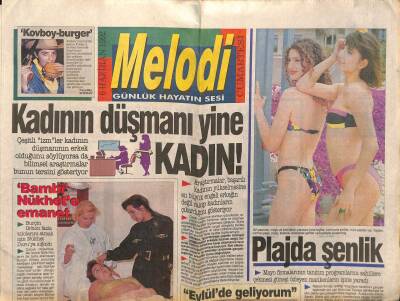 Sabah Gazetesi Melodi Eki 6 Haziran 1992 - Burçin Orhon Nükhet Duruya Emanet GZ61974 - 2