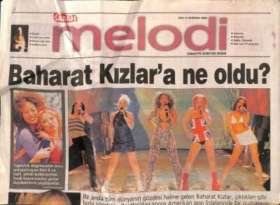 Sabah Gazetesi Melodi Eki 6 Haziran 2000 - Baharat Kızlara Ne Oldu ? GZ113829 - 1
