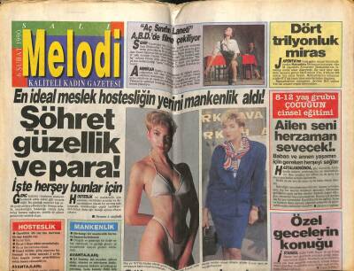 Sabah Gazetesi Melodi Eki 6 Şubat 1990 - Şöhret Güzellik Ve Para GZ75400 - 1