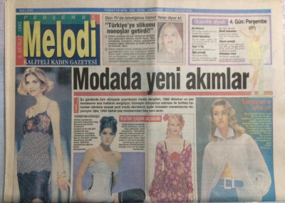 Sabah Gazetesi Melodi Eki 6 Şubat 1992 - Moda Da Yeni Akımlar, Levent Kırca Kılıktan Kılığa - GZ21406 - 1