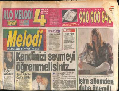 Sabah Gazetesi Melodi Eki 6 Temmuz 1992 - Gönül Yazardan Cenke Öğütler - Ceylan İsyan Ediyor GZ113559 - 1