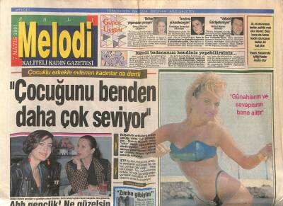 Sabah Gazetesi Melodi Eki 7 Mayıs 1991-Sinan Özen Ve Çevresini Saran Genç Kızlar Arasında Mutluluğunu Dile Getirirken, Onlar Benim Güvencem diyor GZ122905 - 1