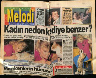 Sabah Gazetesi Melodi Eki 7 Nisan 1990 - Kadın Neden Kediye Benzer GZ75274 - 1