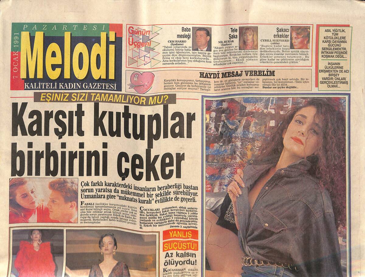 Sabah Gazetesi Melodi Eki 7 Ocak 1991 - Yazar Gorbi Tutulmuyor - Bruce'in Hikayesi GZ138176 - 1