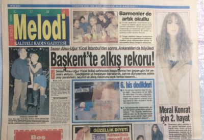 Sabah Gazetesi Melodi Eki 7 Şubat 1992 - Sezen Aksu- Uğur Yücel İstanbuldan Sonra, Ankaralıları Da Büyüledi - GZ21402 - 1