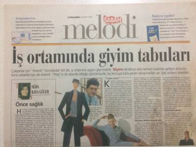 Sabah Gazetesi Melodi Eki 8 Ekim 1997 - İş Ortamında Giyim Tabuları GZ38521 - 1