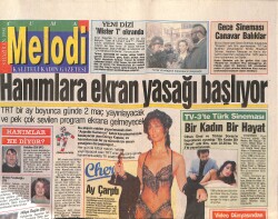 Sabah Gazetesi Melodi Eki 8 Haziran 1990 - Türkan Şoray Bir Kadın Bir Hayat Film AfişTom Cruise'in Yeni Filmi GZ146488 - 1