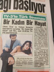 Sabah Gazetesi Melodi Eki 8 Haziran 1990 - Türkan Şoray Bir Kadın Bir Hayat Film AfişTom Cruise'in Yeni Filmi GZ146488 - 2
