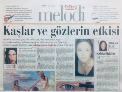 Sabah Gazetesi Melodi Eki 8 Mayıs 1998 - Kaşlar Ve Gözlerin Etkisi GZ41834 - 1