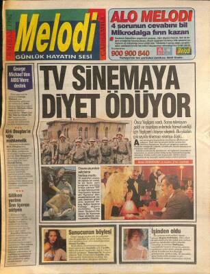 Sabah Gazetesi Melodi Eki 8 Nisan 1992 - Hülya Koçyiğit , SODER Derneğine Gelir Sağlamak Amacıyla Atağa Kalktı GZ94201 - 1